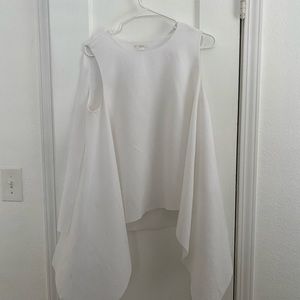 COS Asymmetric White Blouse